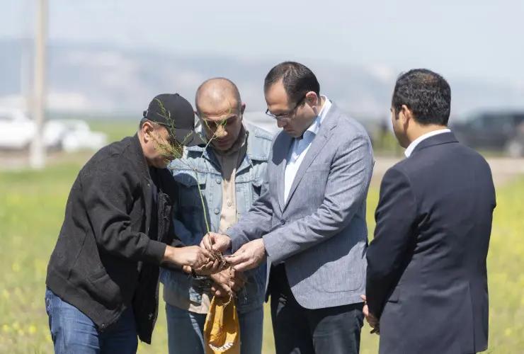 Nazir Məcnun Məmmədov Ağstafa, Tovuz və Şəmkirdə təsərrüfatlara baş çəkib
